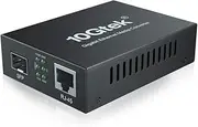 Alwong Gigabit Ethernet Media Converter, 1.25G SFP Fiber to Ethernet RJ45 Converter, Auto-Negotiation