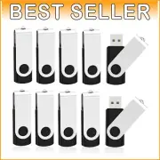 10-Pack 16GB USB 3.0 Flash Drives with Swivel Design - High-Speed Data Storage