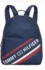 New TOMMY HILFIGER Skyle nylon backpack diagonal sripe logo sport navy bag