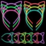 6 Pcs Glow Dark Headbands Women for Party