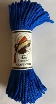 Amy Appliqué- PEPPERELL Nylon CRAFT CORD - 2m - 5MM Diam. 25 Yards- Royal Blue