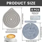 8Pcs Silicone Trivets Mat Heat Resistant Silicone Pot Holders Silicone Hot DQQ