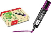 Luxor Ecowrite Highlighters, Box of 12, Violet - Fast Drying, Non-Toxic, Fluorescent Water-Based Ink, Chisel Tip, for Paper, Text, Fax, and Copy, Made from 73% Recycled Materials. Value 12 Pack