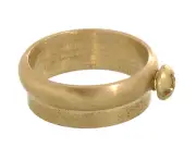 B&P Lamp Turned Brass Slip Ring, 7/8" Slip Size