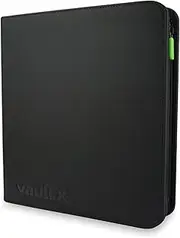 Vault X Binder - 12 Pocket Trading Card Album Folder - 480 Side Loading Pocket Binder for TCG (Black)