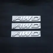 3x Chrome AWD Silver Metal Sticker Badge Emblem Decal 240 Turbo Luxury Sport Sep (for: Renault)