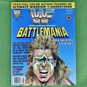 WWF Battlemania # 1 1991 Valiant NM Ultimate Warrior Undertaker Complete WWE