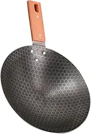 CANIGHT Iron Wok Small Frying Pan for Stove Japanese Style Everyday Pan Cookware for Outdoor