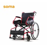在飛比找Yahoo奇摩購物中心優惠-【輪椅B款】康揚 SM-150.3輪椅 經濟型 背可折 紅骨
