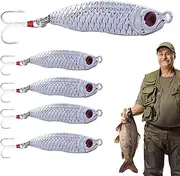 DAWCBVJQ Metal Fishing Lures | Realistic Metal Fishing Bait Hard Lures | Fish Gears with Red Eyes Reusable Design for Anglers Enthusiast Fisherman