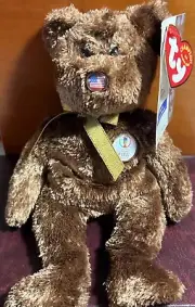 2002 Ty 2002 World Cup Beanie Bear. Officially Licensed. X1364