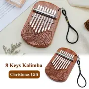 Mini Finger Thumb Piano 8 Keys Kalimba With Accessories Sapele Wooden Keyboard