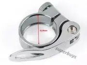31.8mm Silver Bicycle Seatpost Clamp Lever Bike Adjustable Quick Release Screw