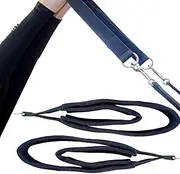 Pilates Double Loop Straps, Pilates Yoga Double Loop Strap - Double Loop Hands Feet Fitness Straps, Home/Gym Pilates Reformer & Yoga Exercise Accessories, Black Strop-au