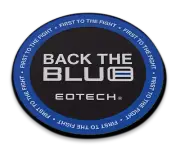 EOTech Back The Blue Circle PVC Morale Patch Vinyl First To Fight Badge Line EO