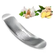 Stainless Steel Manual Garlic Press Crusher Chopper Cooking Tools Gadgets Silver Choppers
