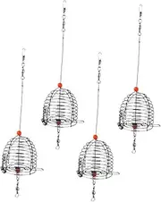 Fishing Cage Lure Holder 4 Pack Stainless Steel Fishing Trap Sturdy Tackle Box for EEL Crab Lobster Crayfish