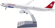 Pre-Built Model Aircraft for Swiss International Air Lines A321 HB-IOH Diecast Airplane Model 1:200 Scale – 22cm Finished Aircraft Replica Miniature Airplane Model