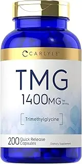 TMG 2000mg Capsules | 200 Trimethylglycine Caplets | Non-GMO & Gluten Free Supplement | by Carlyle