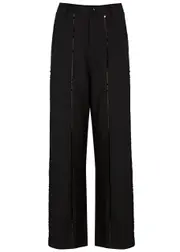 Lovebirds Sparkle Sequin-embellished Twill Trousers - Black - XL (UK18) XL (UK18)