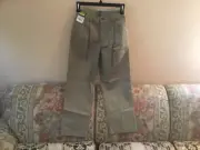 Class Club Jeans 12 Slim Boys Khaki Light Tan Pleated Front Straight Legs