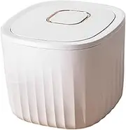 Perfk Rice Container Flour Dispenser Large Capacity 11 lbs Organization Cereal Bucket Sealed Bin for Pantry Household Pet Food, White