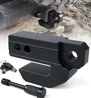 Lupar Tow Hitch Slider with Locks Pin Fits 2 Inch Towing Hitch Receivers Skid Protection Compatible with 3/4" D-Ring Shackles, for Off-Road Pickups Trucks SUV