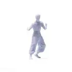Unpainted Kungfu Martial Master Model Doll 1/43th Miniature Scene Diorama Figure