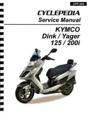 KYMCO Dink / Yager 125cc / 200cc Scooter Repair Manual 2009-2012