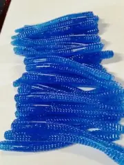 3.5 IN Paddle Tail (BLUE SICKLE)-drop shot/Finesse Worms SALT/HEAVY GARLIC 30 ct