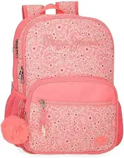 Pepe Jeans Nahid Schulrucksack, aus Polyester, mehrere Taschen und Fächer, breite, ergonomische und gepolsterte Schultergurte, rosa. Von Joumma Bags.