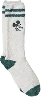 [Barefoot Dreams] CozyChic® Youth Mickey Athletic Crew Socks, Cream-Pinecrest, One Size, Cream-pinecrest, One Size