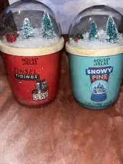 Christmas candles With snow globe Top