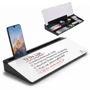 Small Glass Desktop Whiteboard Dry-Erase-Board - Computer Keyboard Stand Whit...