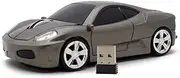 Ai5G Wireless Mouse Sports Car Mouse USB Computer Mice Optical 2.4GHz with Headlight 1600DPI for PC Laptop MAC (Gray)