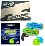 NERF Laser Tag Strike 2 Player Lazer Pack Indoor Outdoor Game Blaster Play Gift