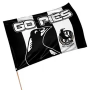 Licensed AFL Collingwood Magpies GAME DAY Pole Flag Banner