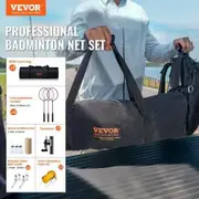 Badminton Net Set Outdoor Backyard Beach Park Badminton Net Portable Badminton Equipment Set Adults Kids Badminton Net with Poles Carrying Bag