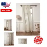 Elegant Light Filtering Flax Linen Curtain 52x72 - Seasonal Grace for Home