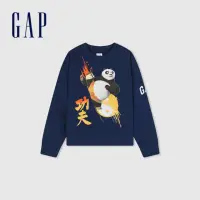 在飛比找momo購物網優惠-【GAP】男童裝 Gap x 功夫熊貓聯名 Logo印花圓領