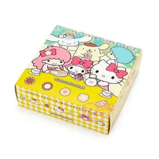 ♥小公主日本精品♥Hello Kitty三麗鷗 日本 圓型鐵盒餅乾 綜合餅乾禮盒 下午茶 送禮 伴手禮90122606