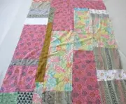 Handmade Machine sewing cotton patchwork 32"x 48"quilt top -#2