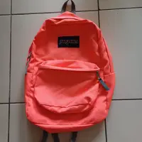 在飛比找蝦皮購物優惠-jansport 螢光橘書包 超新