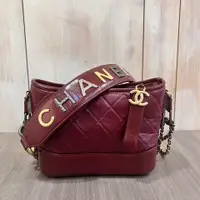 在飛比找PopChill優惠-[二手] Chanel AS0865 酒紅色 Hobo 流浪