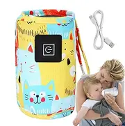 Bottle Warmer, Fast USB Bottle Warmer for Breastmilk, Portable Milk Warmer Defroster for Breastmilk & Formula, Constant Temp Control, for Indoor Outdoor Travel