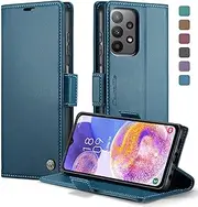 [Lxisxcna] Samsung Galaxy A23 5G Wallet Case with [RFID Blocking] Card Holder Magnetic Kickstand,Leather Flip Protective Case Wallet for Samsung Galaxy A23 5G 6.6 Inch (Blue)