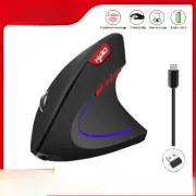 Ergonomic Optical Mouse ABS 2400DPI Adjustable Rechargeable 600mA Vertical Mouse