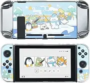 YOCORE Cute Slim Switch Protective Case Cover | Dockable Protective Case Compatible with Switch,Anti-Scratch and Shock-Absorption Design Cover Skin - Animal Party