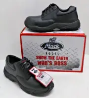 Mens 8 NEW SAS Safety Mack Boss Work Boots Lace Up Slip / Water / Heat Resistant