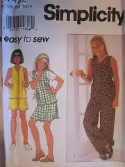 7492 Simplicity SEWING Pattern Girls Pants Shorts Top FF